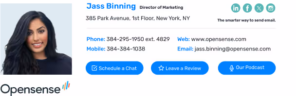 email signature templates from Opensense example 3